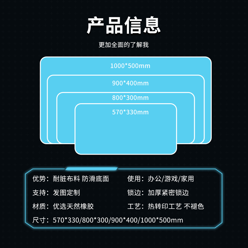 CSGO系列创意鼠标垫超大号野荷二西莫夫男生加厚电竞桌垫护腕防滑