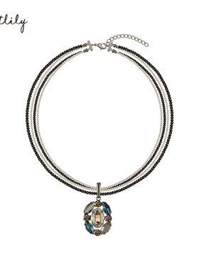 Riotlily/艾特里里暗夜流星项链密镶锆石圣诞女款礼物