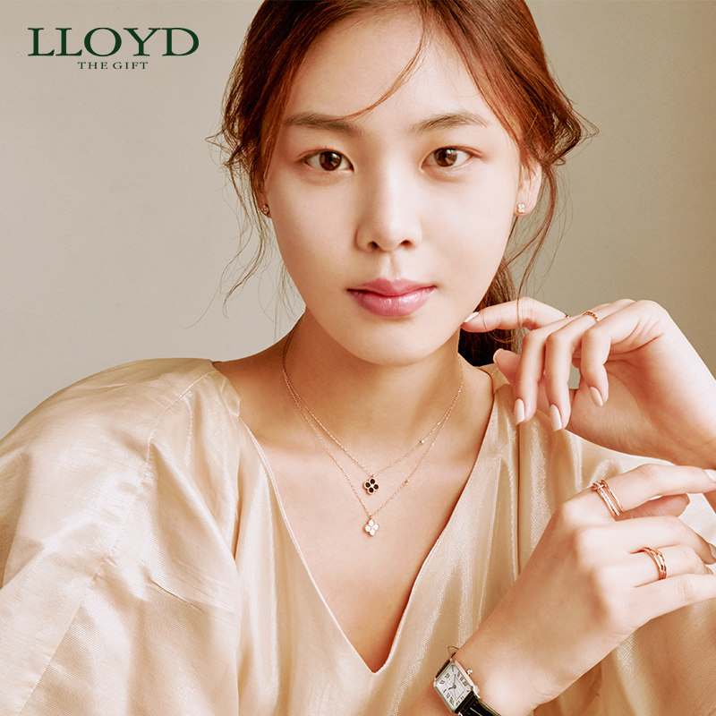 lloyd洛雅蒂正品女14k金锁骨链 LLOYD海外项链