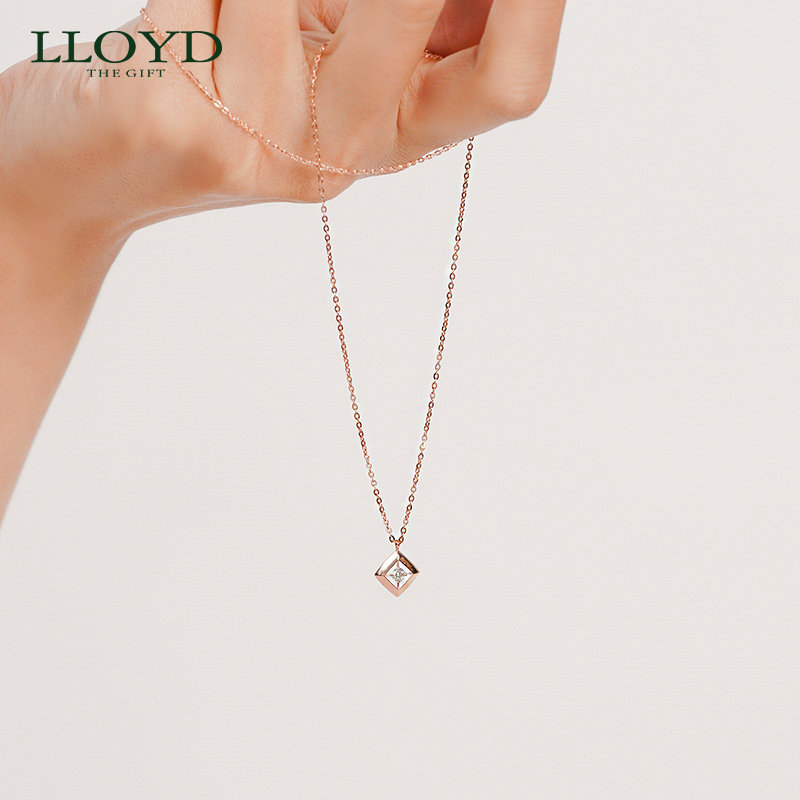 lloyd洛雅蒂正品女方环钻石项链 LLOYD海外项链