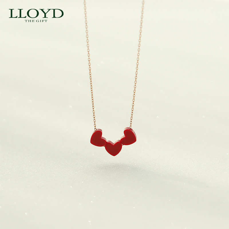 lloyd洛雅蒂正品女韩国爱心锁骨链 LLOYD海外项链