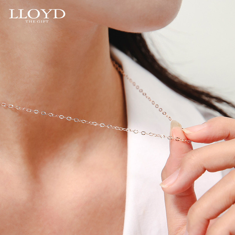 lloyd洛雅蒂正品轻奢女14k锁骨链 LLOYD海外项链