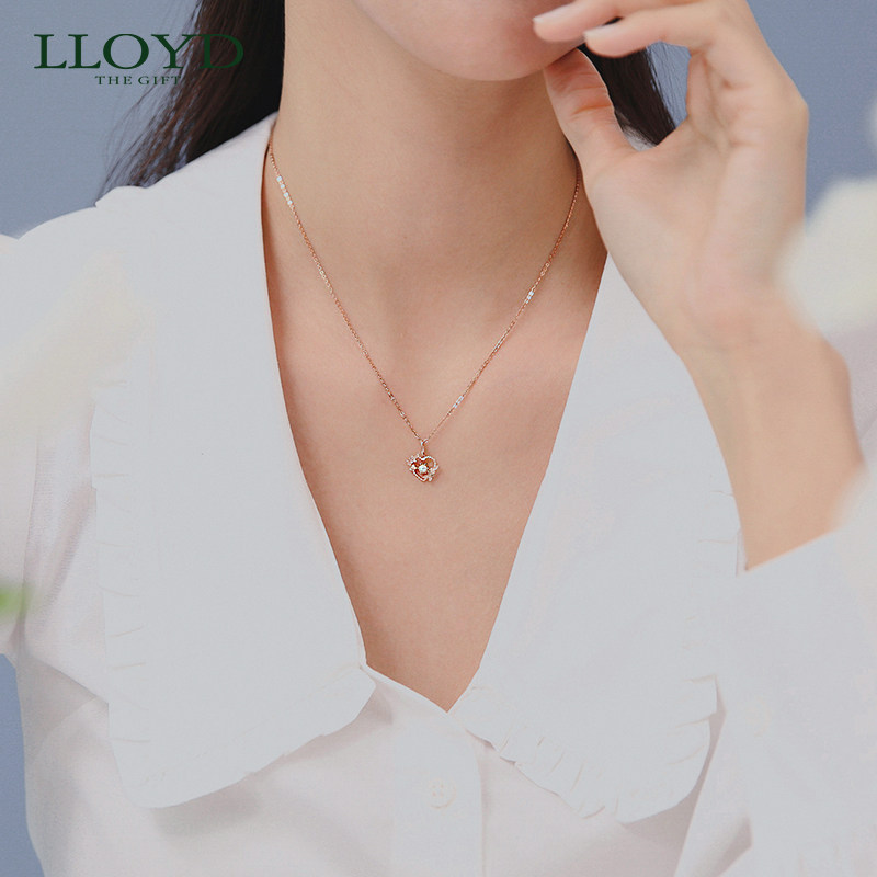 lloyd洛雅蒂正品吊坠女14k花边 LLOYD海外项链
