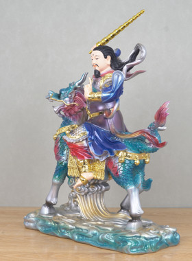 九天应元雷声普化天尊神像树脂新款雷祖神像雷神长生大帝玉摆件