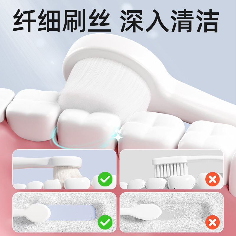 yeesoom孕森儿童软毛牙刷宝宝万毛刷0-1-2-3到6-12岁婴幼儿乳牙刷