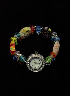 Vintage古着 Colored diamond circle手表