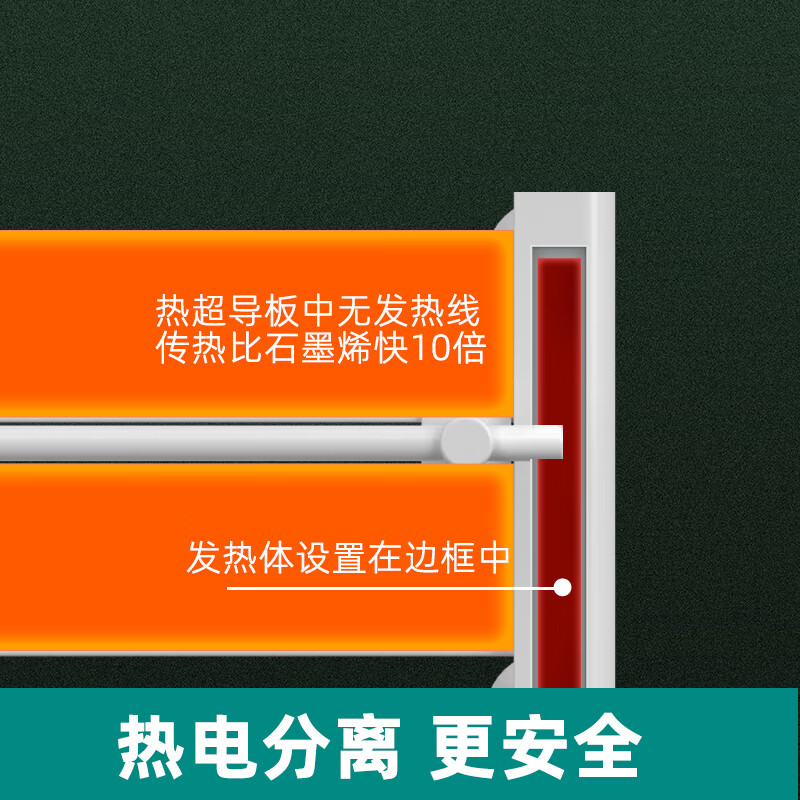 AI智能电热毛巾架子家用卫生间速热烘干免打孔浴室加热置物架 - 图0