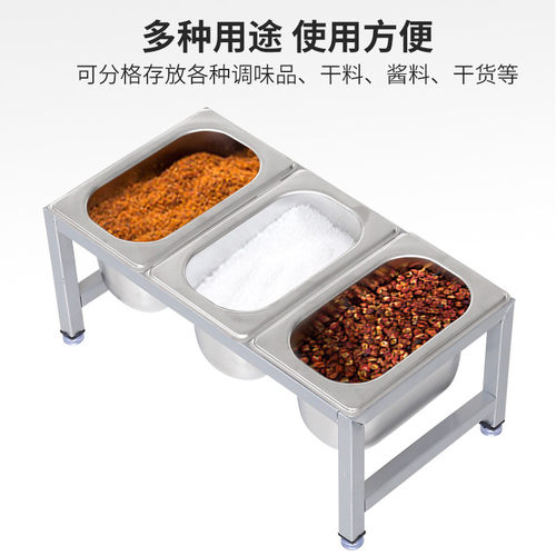 1/9单排双排份数盆架子奶茶店果酱盒果粉分格调料格子带盖方盒 - 图2