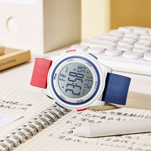 FILA斐乐电子手表女款学生初高中只看时间夜光运动男款表礼物6658 - 图0