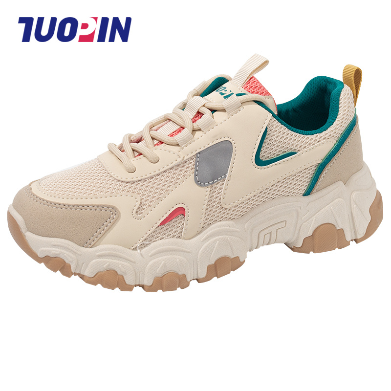 鮀品旗舰店鮀品老爹鞋女秋季新款厚底增高女鞋百搭小白休闲运动鞋ins潮0