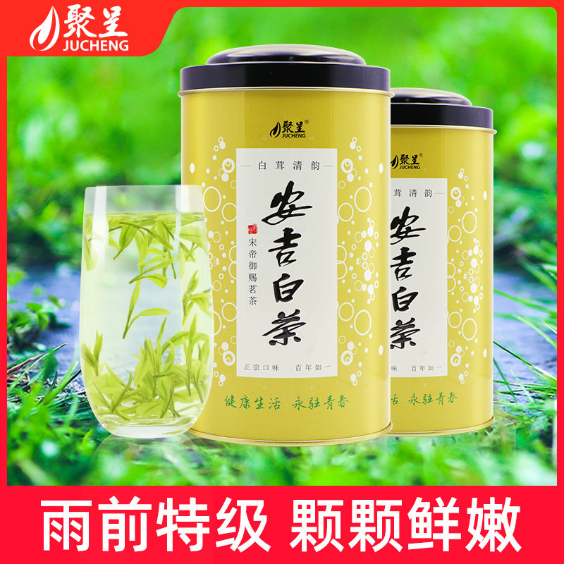 聚呈旗舰店聚呈年新茶安吉白茶250g特级茶叶珍稀绿茶正宗官网0