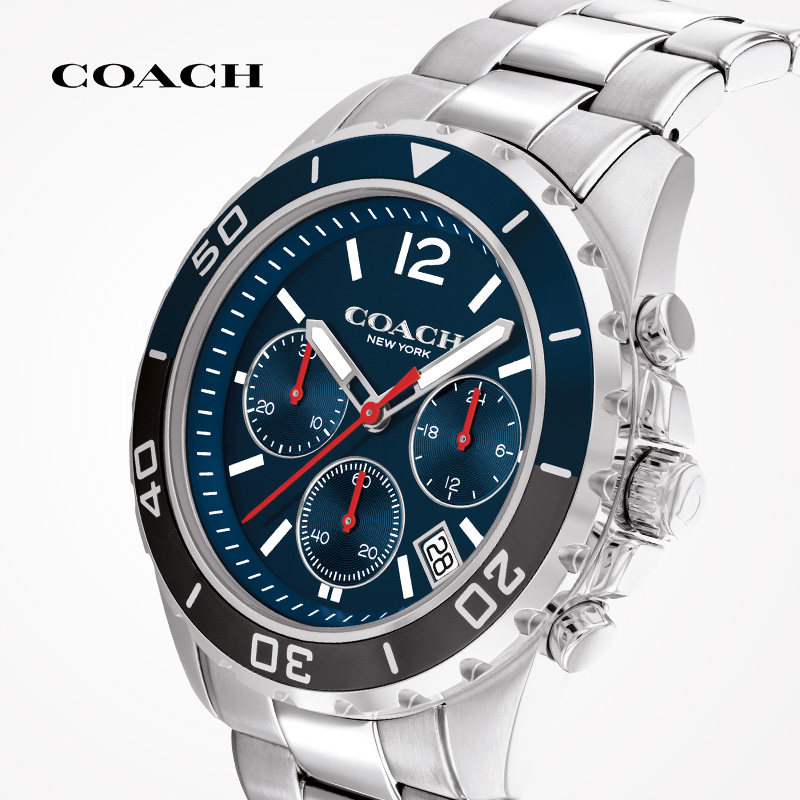 coach /蔻驰kent系列蓝精灵款手表 coach蔻驰手表欧美腕表