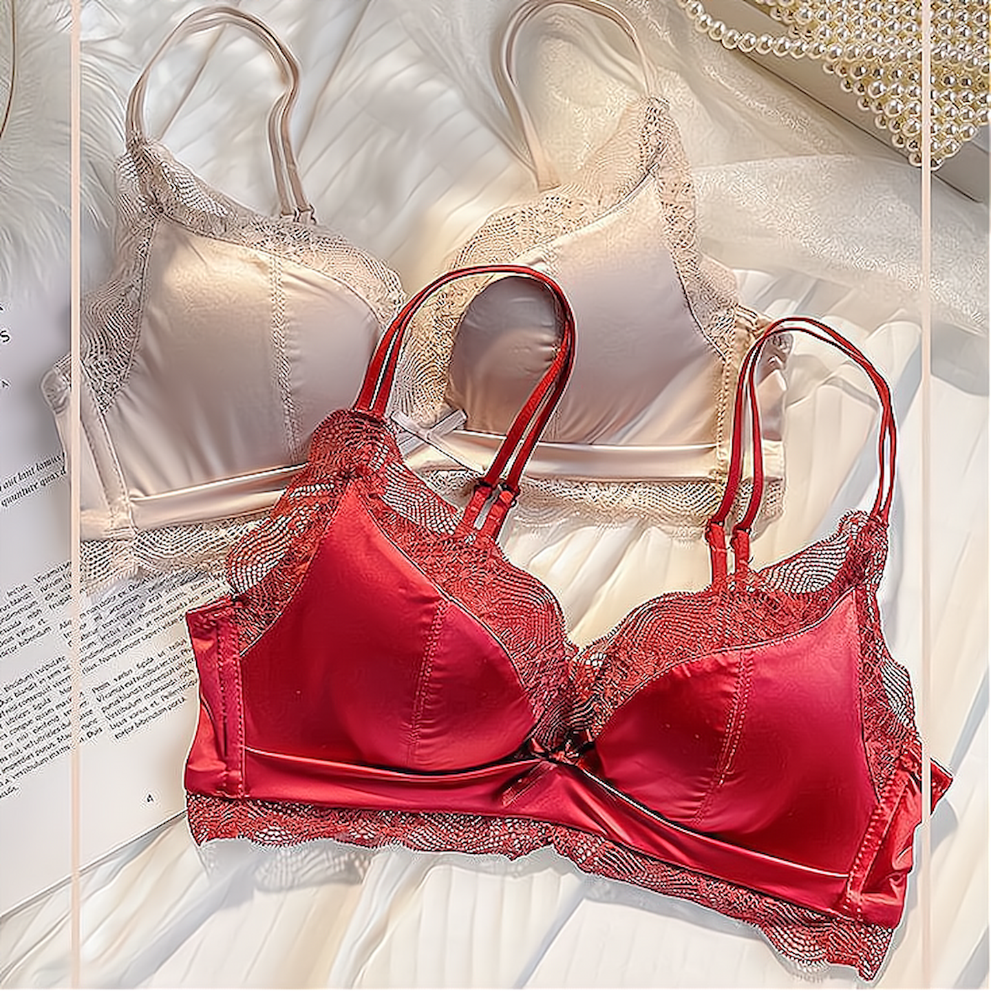 维多利亚无痕缎面文胸套装美背新款小胸显大聚拢上托无钢圈内衣女,淘宝优惠券,粉丝福利购,淘宝优惠卷