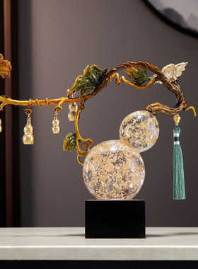 五福临门客厅葫芦摆件新中式