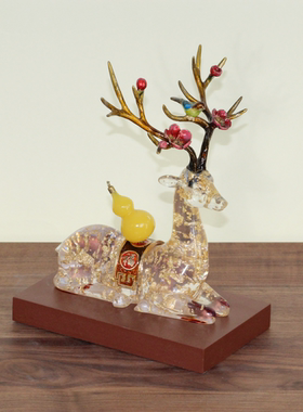 现代创意轻奢招财小鹿摆件