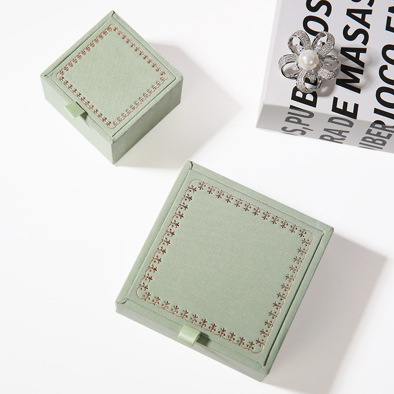 首饰包装盒粉色复古植绒ins风高档木质烫金饰品盒珠宝盒定制logo,淘宝优惠券,粉丝福利购,淘宝优惠卷