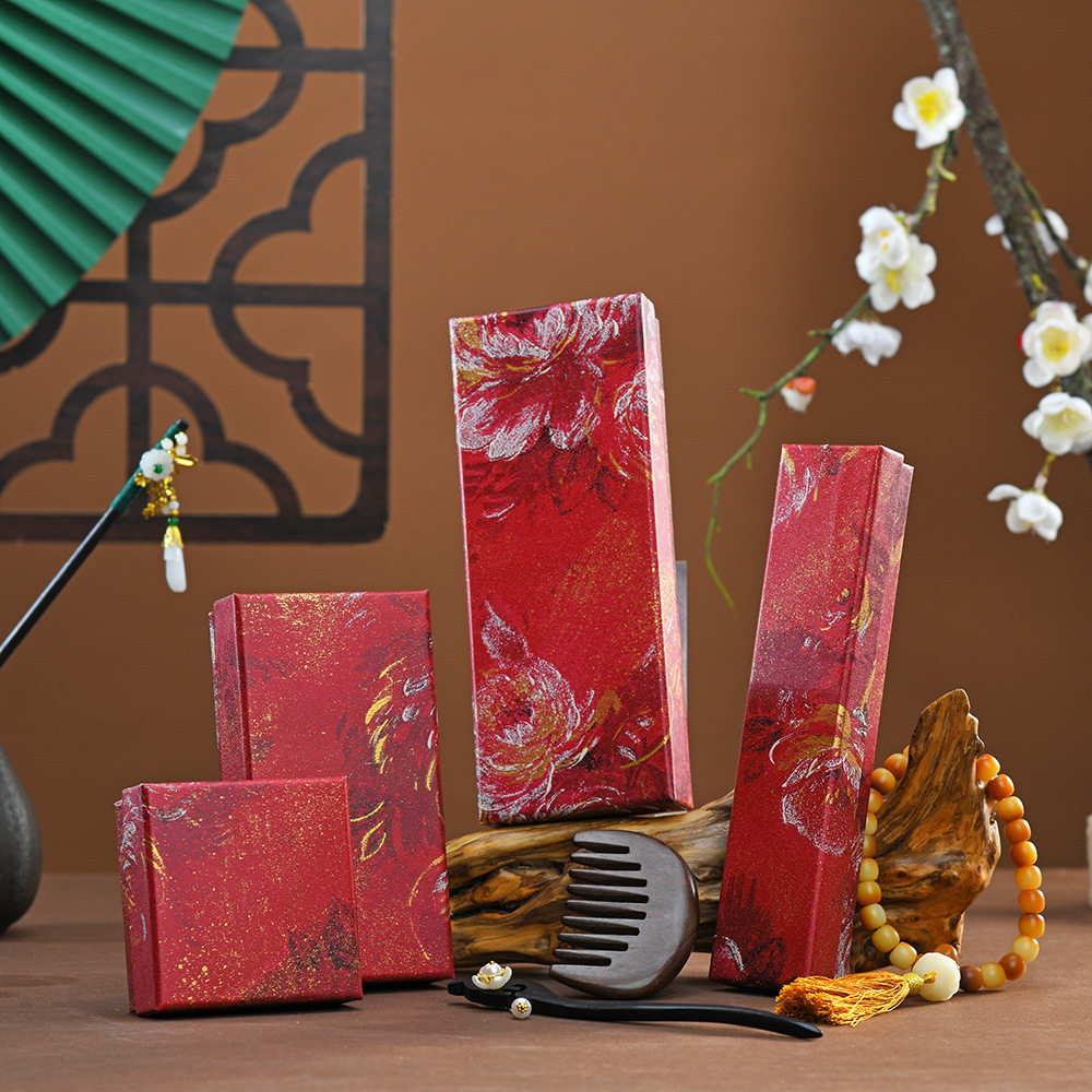 新中式精美包装盒天地盖发簪包装礼品盒项链车载挂件长方形包装盒,淘宝优惠券,粉丝福利购,淘宝优惠卷