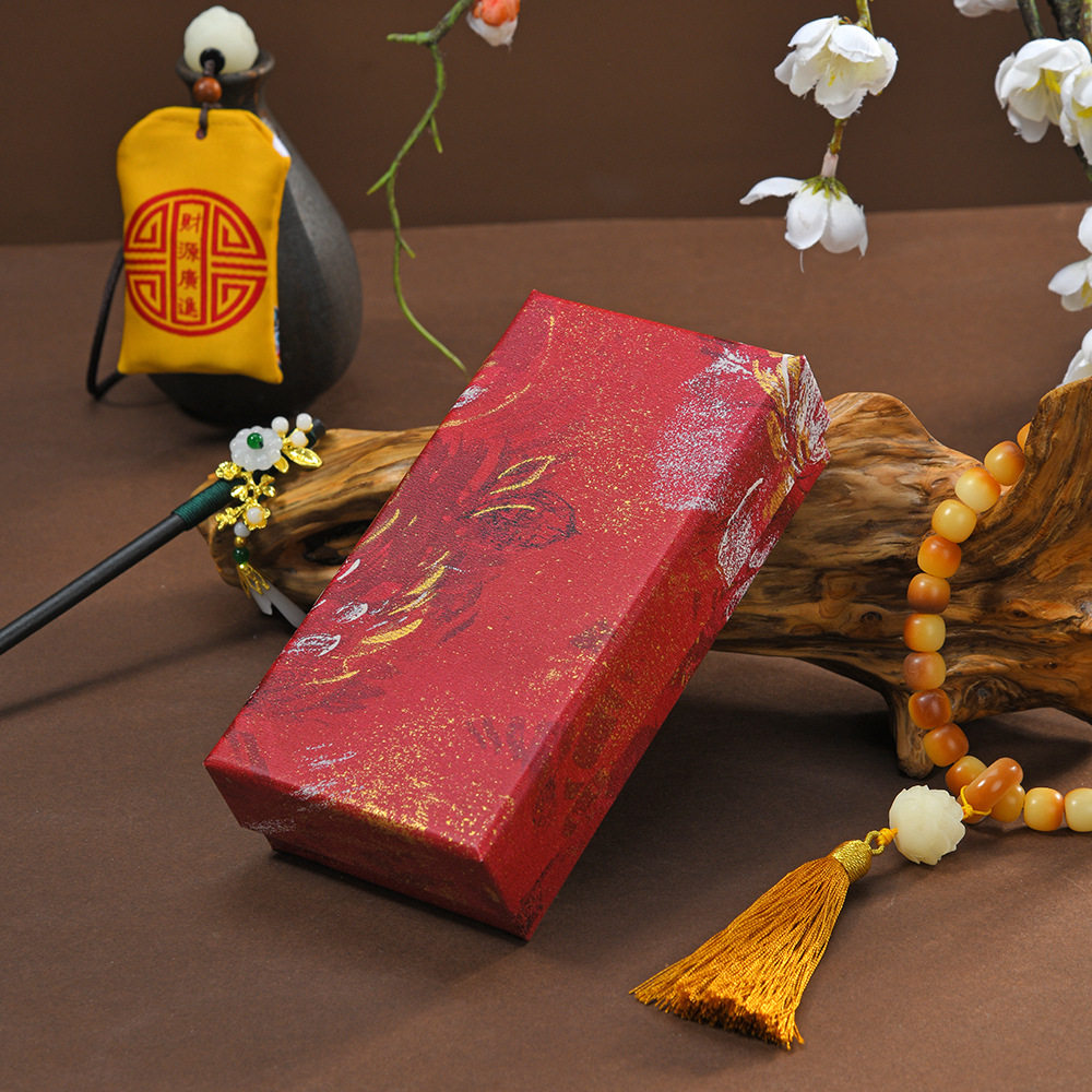 新中式精美包装盒天地盖发簪包装礼品盒项链车载挂件长方形包装盒,淘宝优惠券,粉丝福利购,淘宝优惠卷