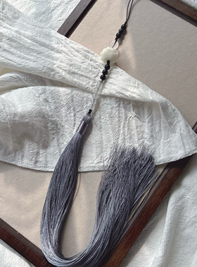 水墨新中式黑色貔貅璎珞项链禅意黑白复古中式汉服马面裙项链配饰