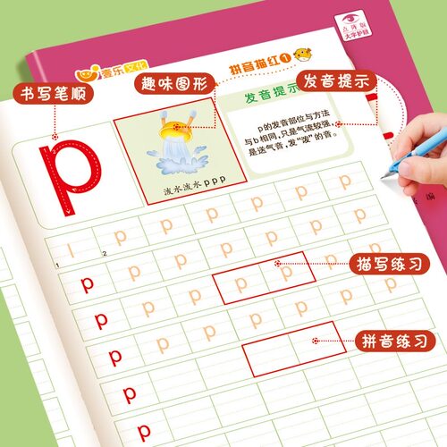 笔画描红幼儿园数字描红1一10拼音描红汉字描红数字描红本幼儿园 - 图1