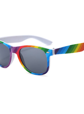 FDA太阳镜礼品米钉墨镜节日派对rainbow彩虹眼镜