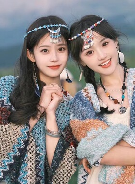 新款民族风披肩女云南丽江川藏旅游穿搭外搭斗篷外套披风