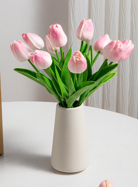 ins风郁金香仿真花瓶摆件