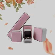 Eurostyle Pink Velvet Fabric Box Ring Bracelet Handmade Pendant Necklace Box Jewelry Box Containing Gift Box