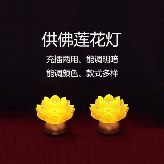 Extra small rechargeable glass lamp, lotus lamp, everlasting lamp for light supply