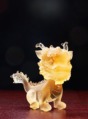 古法琉璃龙凤摆件工艺品装饰摆件