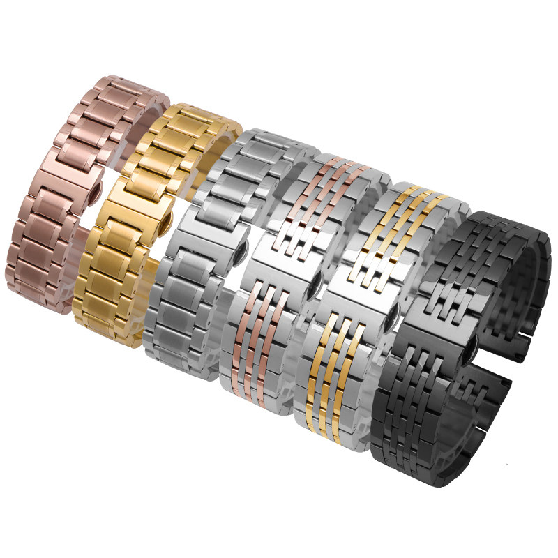 男女实心不锈钢卡西欧罗西尼手表带 圣琴配件