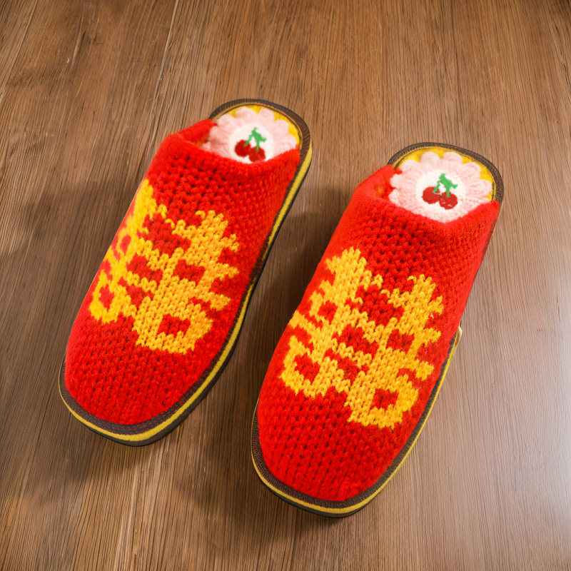 针织拖鞋成品结婚女士拖鞋手工编织毛线拖鞋勾拖鞋成品毛线鞋防滑,淘宝优惠券,粉丝福利购,淘宝优惠卷