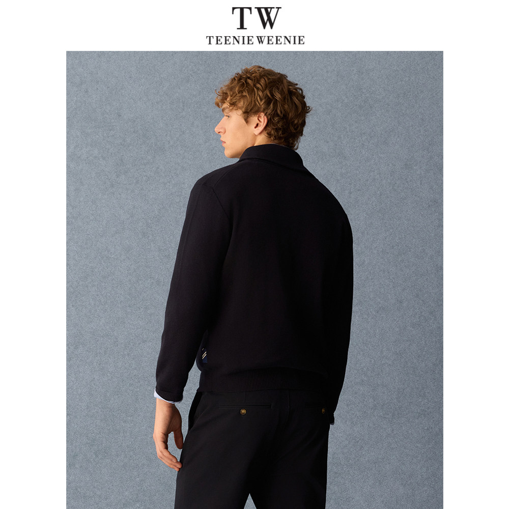 Teenie Weenie小熊男装日系休闲高领易打理拉链毛衣开衫2026年春,淘宝优惠券,粉丝福利购,淘宝优惠卷