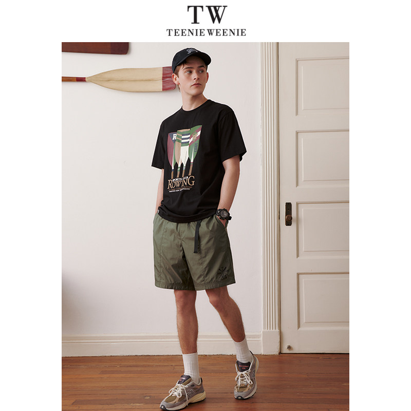 TeenieWeenie小熊男装时尚印花宽松直筒休闲工装短裤新款2026年春,淘宝优惠券,粉丝福利购,淘宝优惠卷