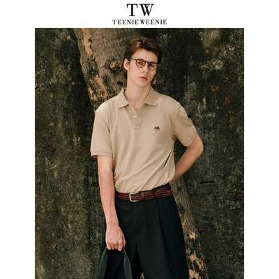 TeenieWeenie小熊男商务通勤凉感夏季polo衫