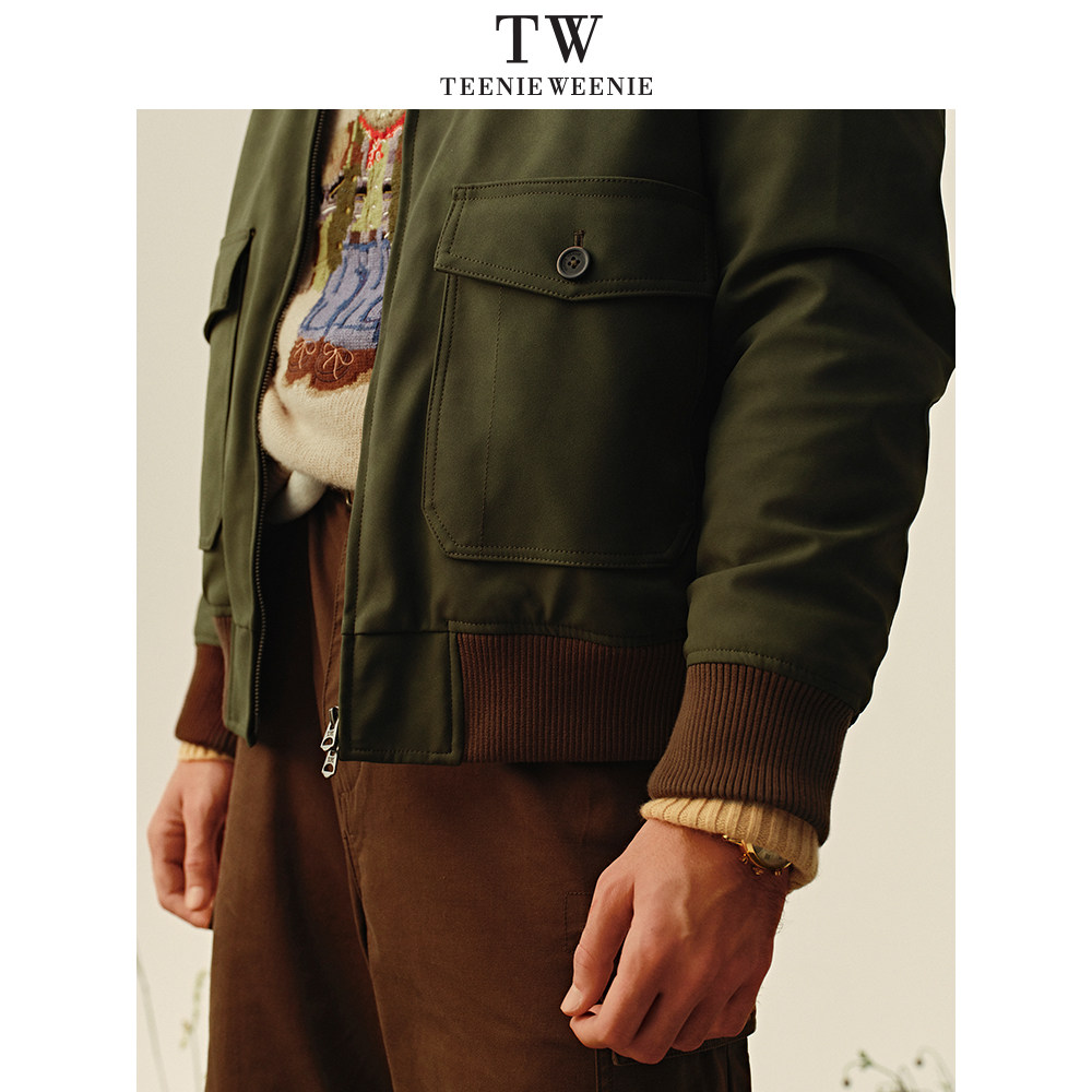 Teenie Weenie小熊男装日常美式通勤复古仿羊羔毛翻领夹克,淘宝优惠券,粉丝福利购,淘宝优惠卷