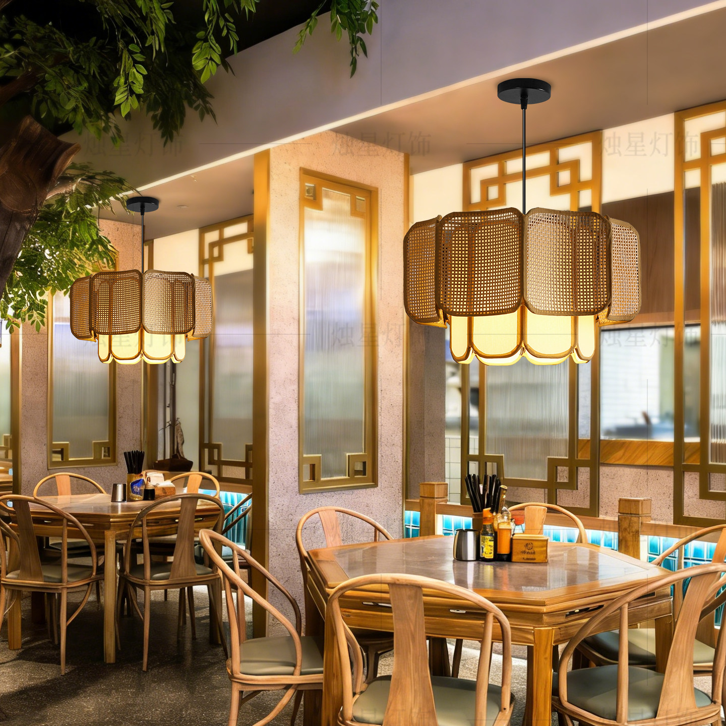 藤编侘寂风吊灯日式复古民宿餐饮包厢创意造型装饰设计师餐厅吊灯,淘宝优惠券,粉丝福利购,淘宝优惠卷