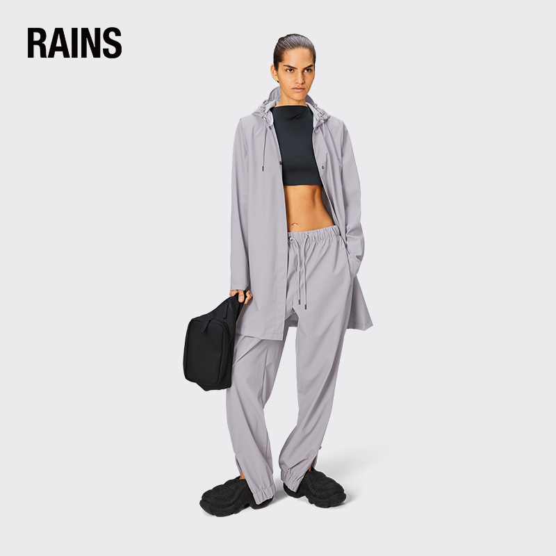 Rains A型夹克风衣女时尚雨衣休闲防水服A-line W Jacket-图1