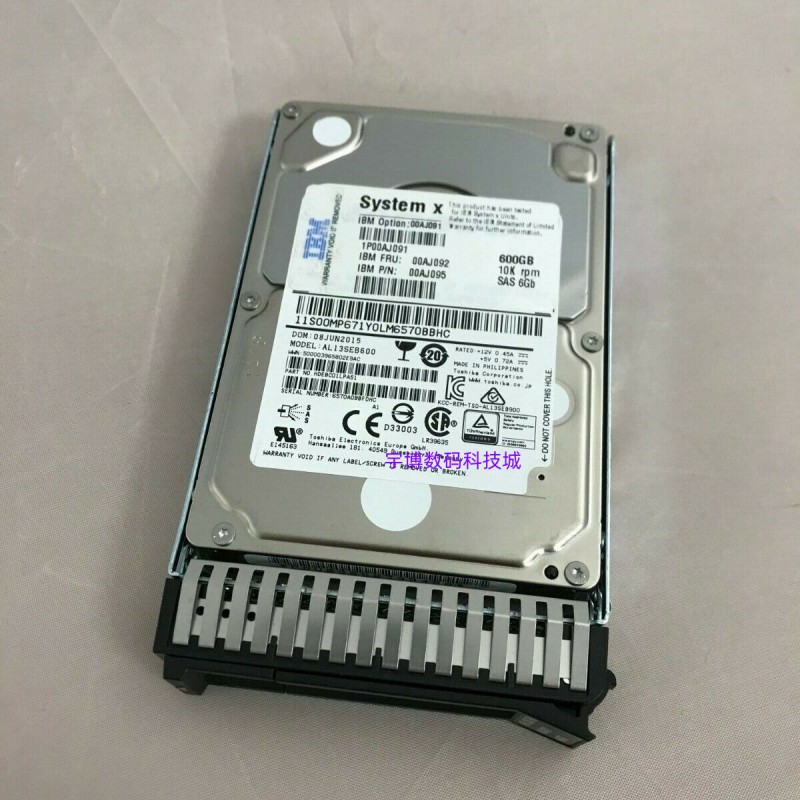 联想IBM 00AJ091 00AJ092 00AJ095 600G 10K SAS X3850X6原装硬盘 - 图0