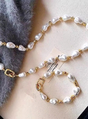 复古个性巴洛克异形珍珠项链