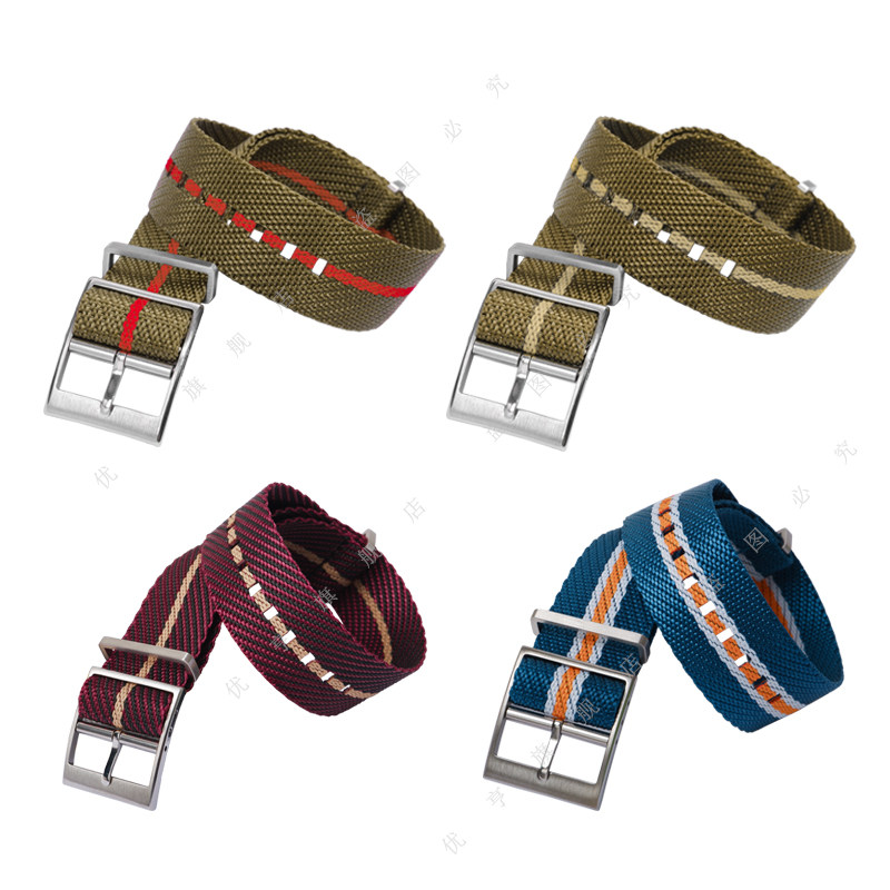 适配帝陀碧湾1958型织纹防水手表带 优亨配件