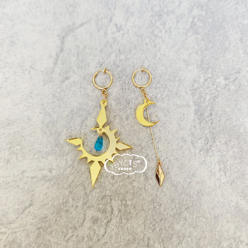 彩虹社虚拟主播vtuber甲斐田晴cos耳夹耳饰流苏耳环cosplay饰品 - 图2