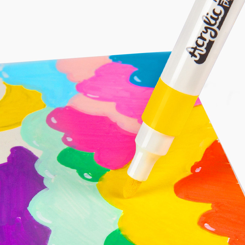 法国马培德丙烯马克笔可叠色水彩笔小学生专用丙稀儿童画画笔美术防水彩色幼儿园绘画笔芯套装