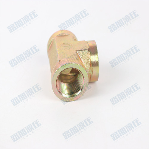 液压过渡ZG英制内牙内丝三通高压油管 2分3分4分6分1寸管接头 - 图1