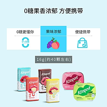 拍10件！kissport无糖薄荷糖[4元优惠券]-寻折猪