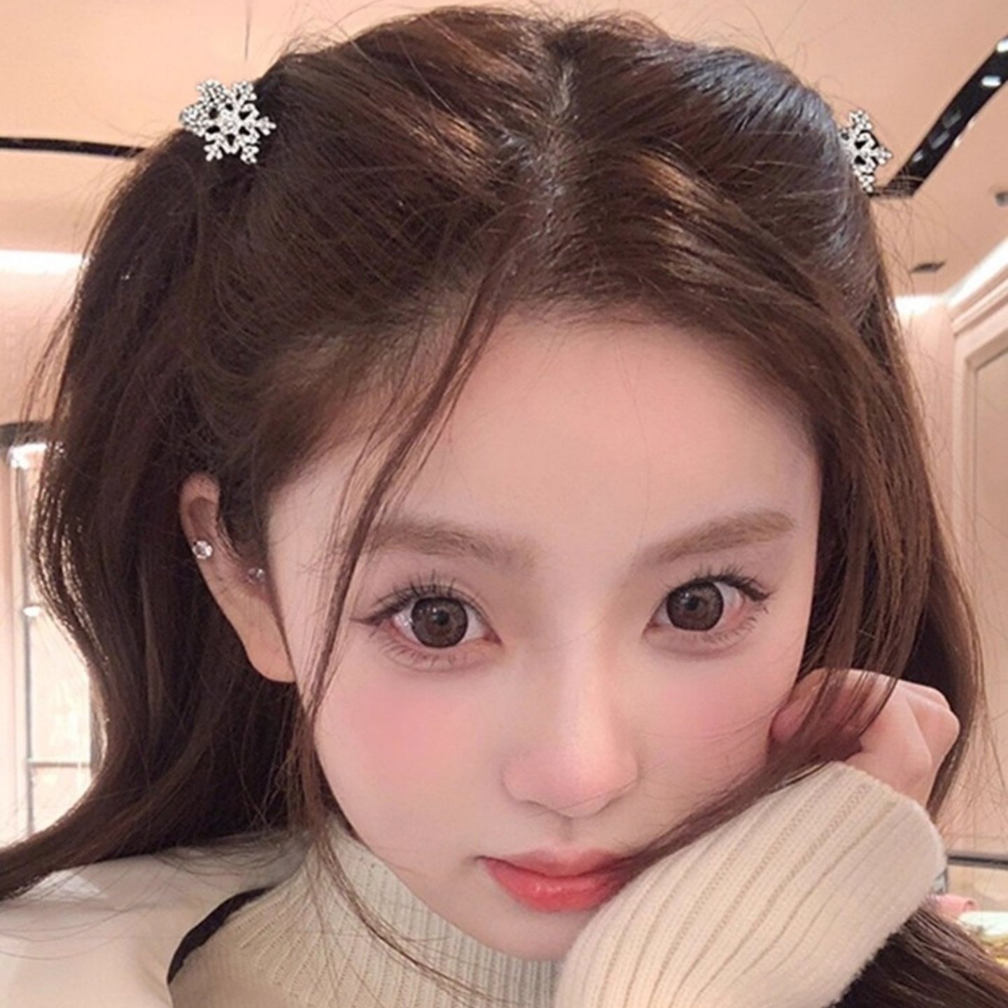 2025新款韩版时尚气质百搭超闪银色雪花抓夹女公主头对夹小夹子,淘宝优惠券,粉丝福利购,淘宝优惠卷