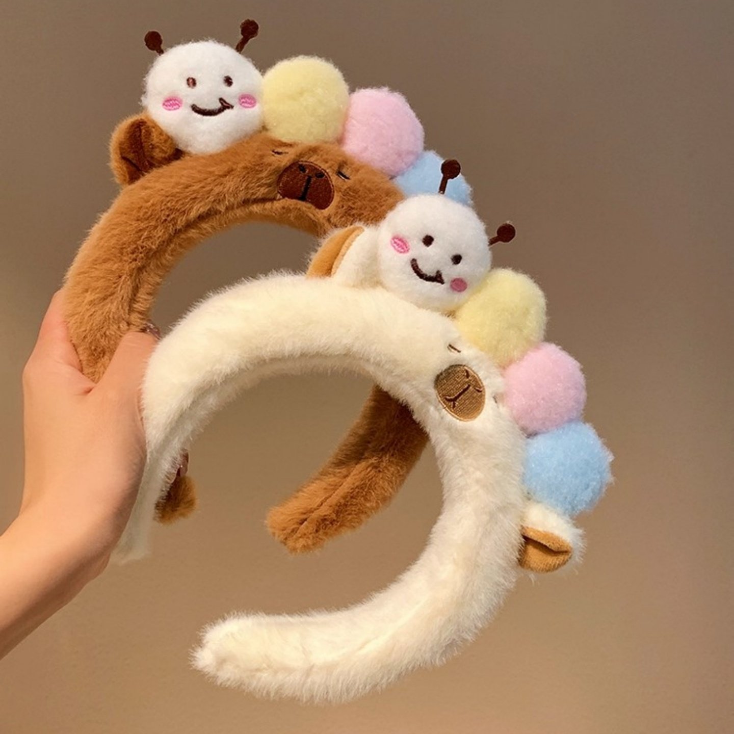 2025秋冬新款高韩系女时尚百搭毛毛虫发箍洗脸头箍发卡头饰发饰,淘宝优惠券,粉丝福利购,淘宝优惠卷