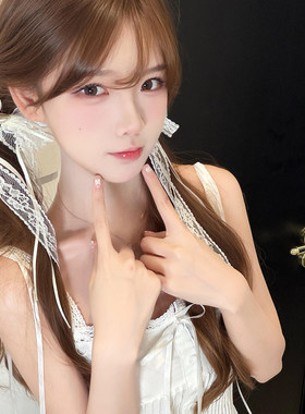 白色蕾丝飘带蝴蝶结发夹