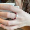 Original American 14K gold natural pearl cultural ring elastic rope south red beeswax turquoise can be customized without fading