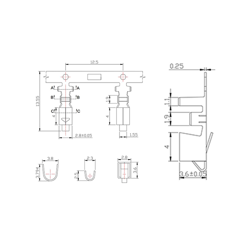 VH3.96胶壳外壳公头插头端子3.96mm间距2P 3 4 5 67 8 9 10连接器 - 图1